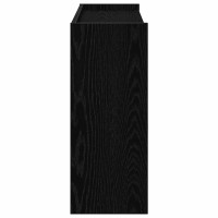 Produktbild för Skohylla svart 80x25x62 cm konstruerat trä