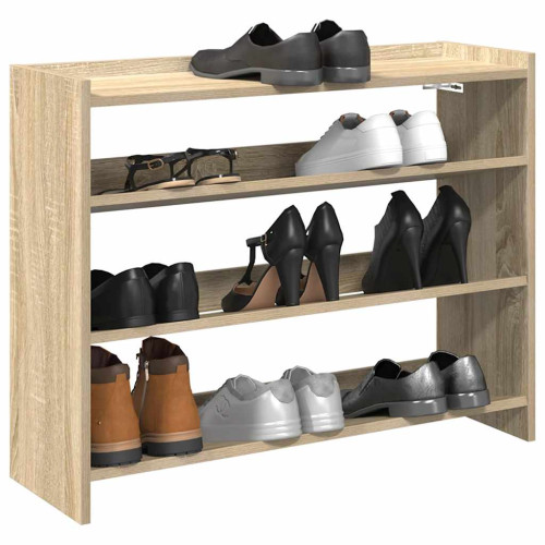 vidaXL Skohylla sonoma-ek 80x25x62 cm konstruerat trä
