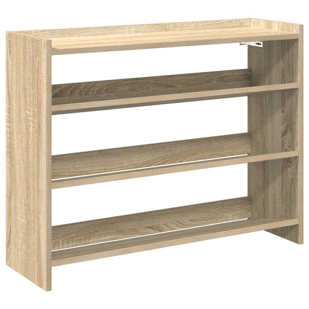 Produktbild för Skohylla sonoma-ek 80x25x62 cm konstruerat trä