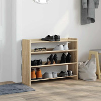 Produktbild för Skohylla sonoma-ek 80x25x62 cm konstruerat trä