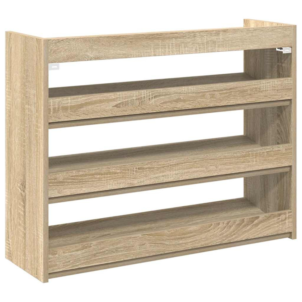 Produktbild för Skohylla sonoma-ek 80x25x62 cm konstruerat trä