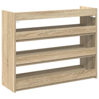 Produktbild för Skohylla sonoma-ek 80x25x62 cm konstruerat trä