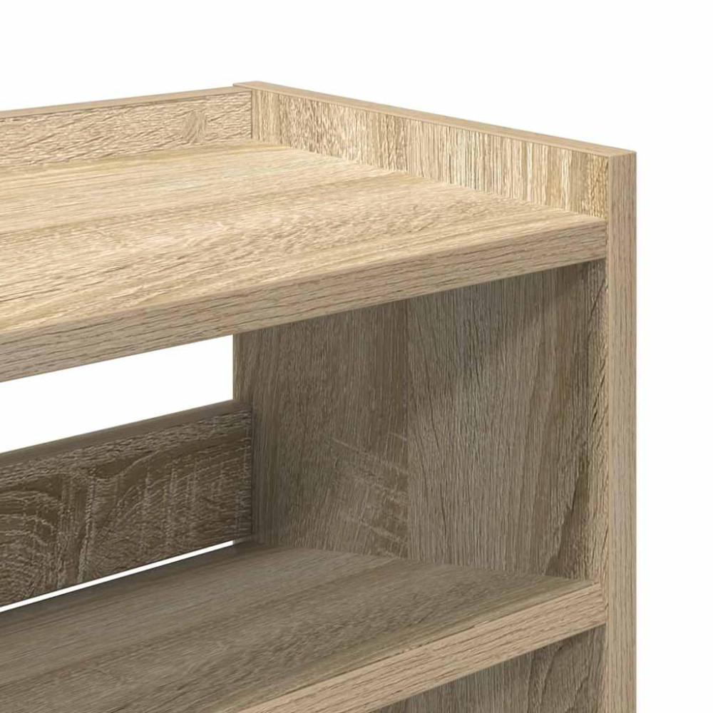 Produktbild för Skohylla sonoma-ek 80x25x62 cm konstruerat trä