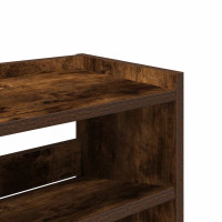 Produktbild för Skohylla rökfärgad ek 80x25x62 cm konstruerat trä