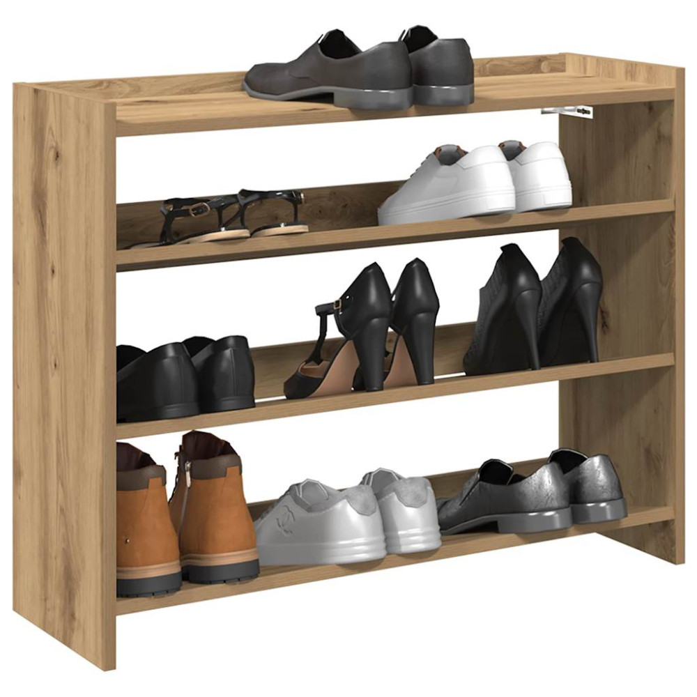 Produktbild för Skohylla ek 80x25x62 cm konstruerat trä