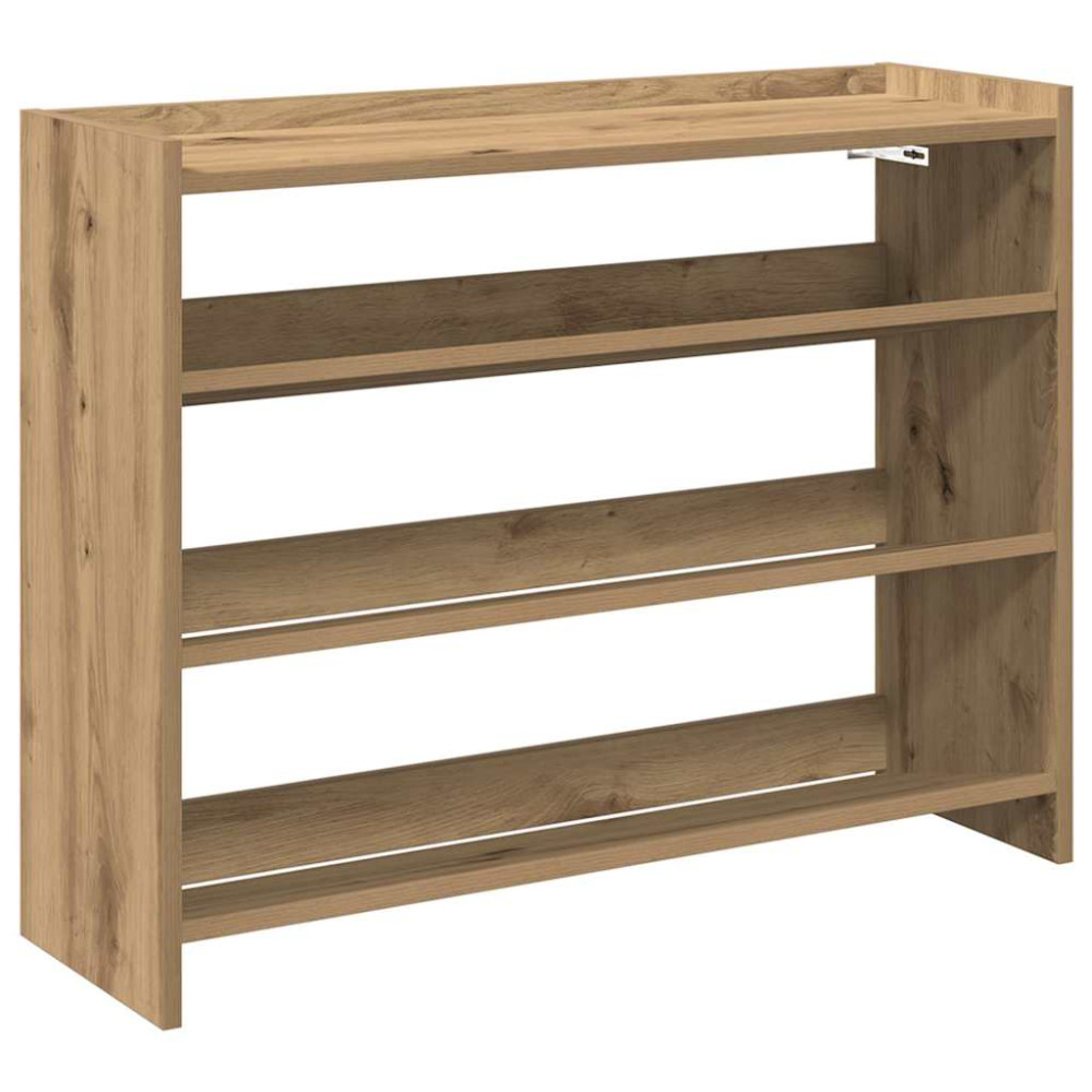 Produktbild för Skohylla ek 80x25x62 cm konstruerat trä
