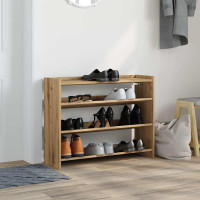 Produktbild för Skohylla ek 80x25x62 cm konstruerat trä