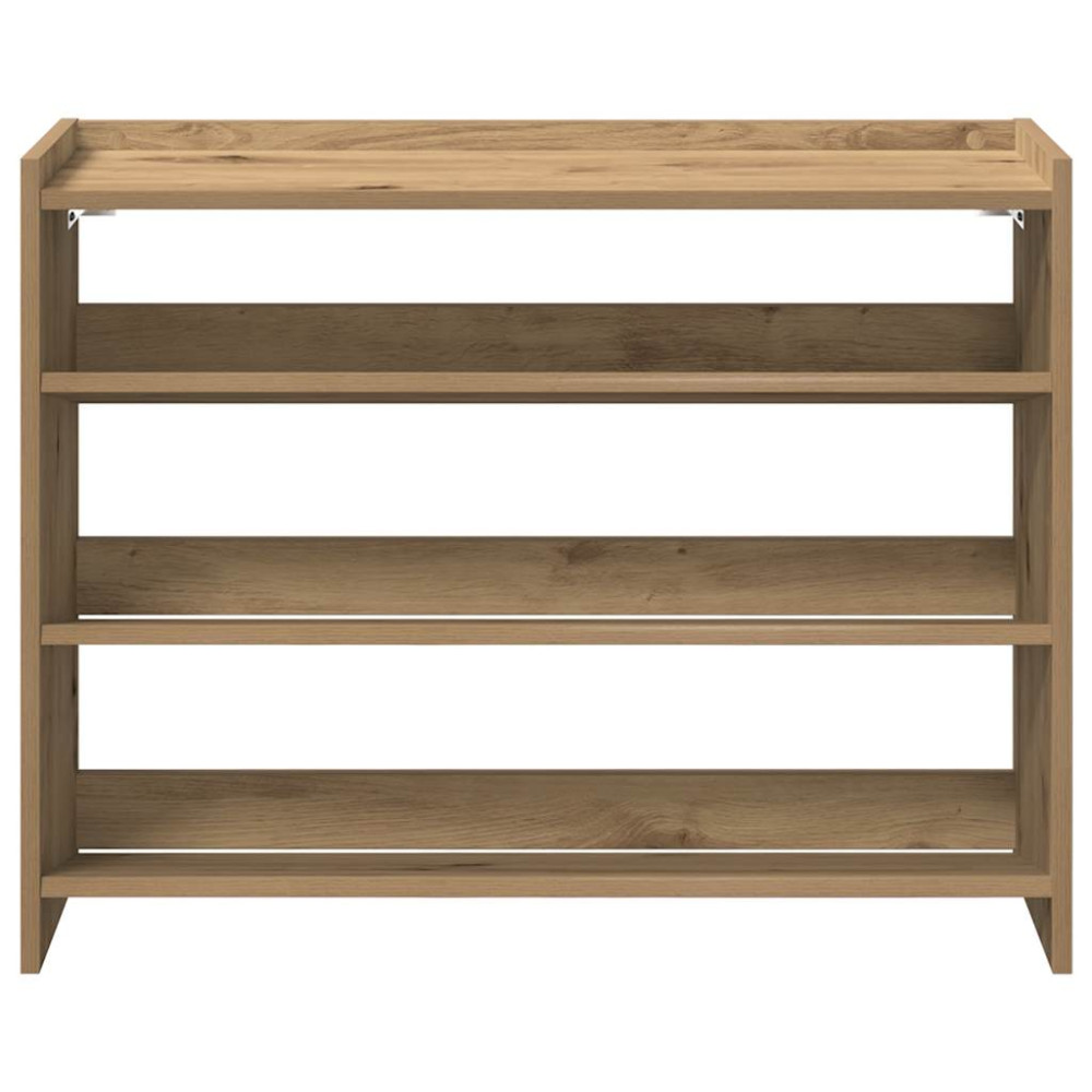 Produktbild för Skohylla ek 80x25x62 cm konstruerat trä