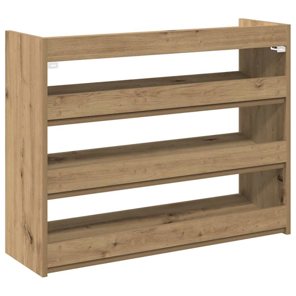 Produktbild för Skohylla ek 80x25x62 cm konstruerat trä
