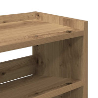 Produktbild för Skohylla ek 80x25x62 cm konstruerat trä