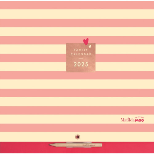 Tangible Stationery Company Matilda Moo Striped Pink Planner Wall Calendar 2025 (häftad, eng)