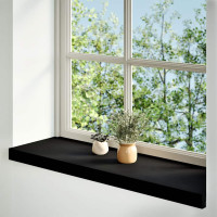 Produktbild för Fönsterbänkar 2 st brunsvart 70x25x2 cm massiv ek