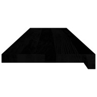 Produktbild för Fönsterbänkar 2 st brunsvart 100x25x2 cm massiv ek