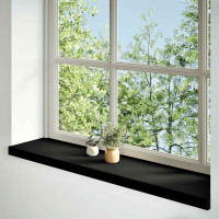 Produktbild för Fönsterbänkar 2 st brunsvart 100x30x2 cm massiv ek