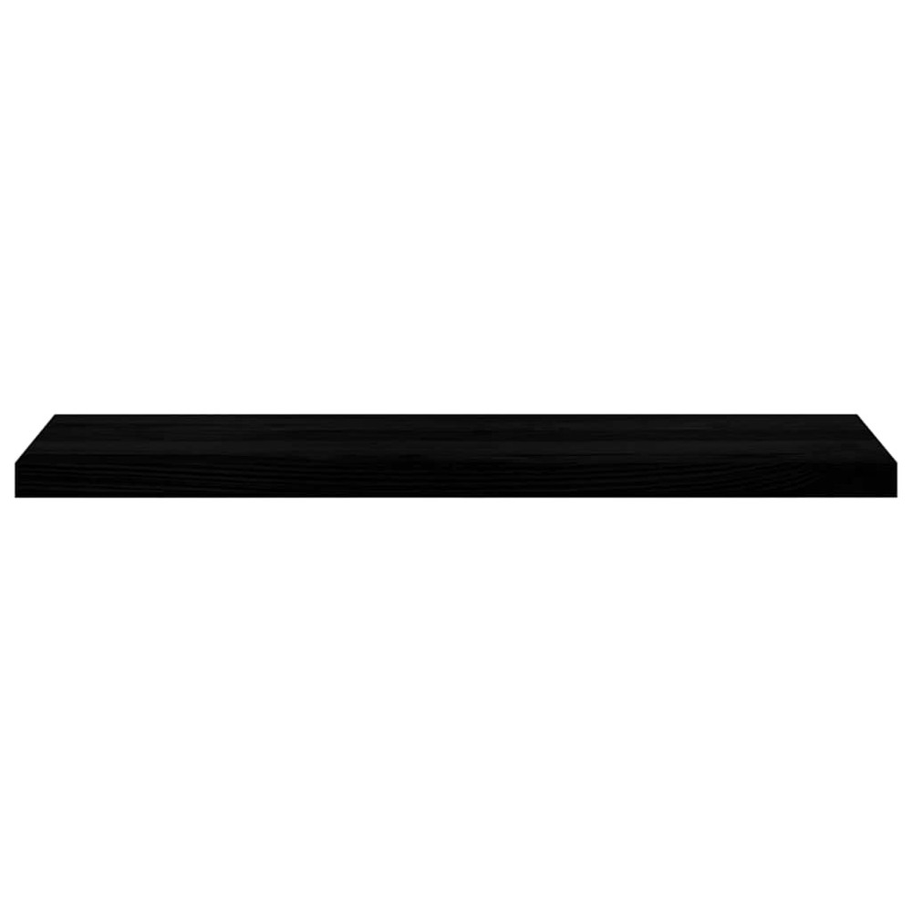 Produktbild för Fönsterbänkar 2 st brunsvart 100x30x2 cm massiv ek