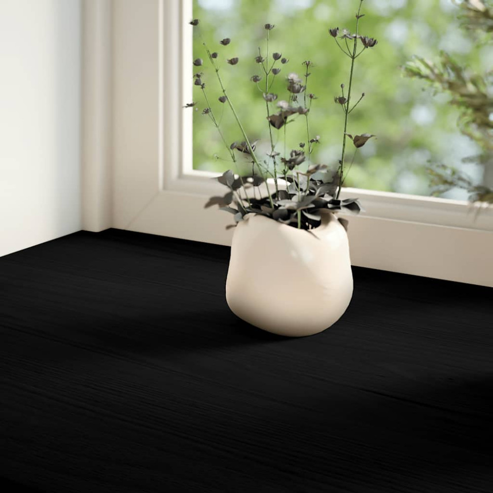 Produktbild för Fönsterbänkar 2 st brunsvart 110x30x2 cm massiv ek