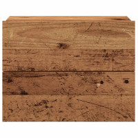 Produktbild för Väggmonterade sängbord 2 st åldrat trä 40x32x30 cm