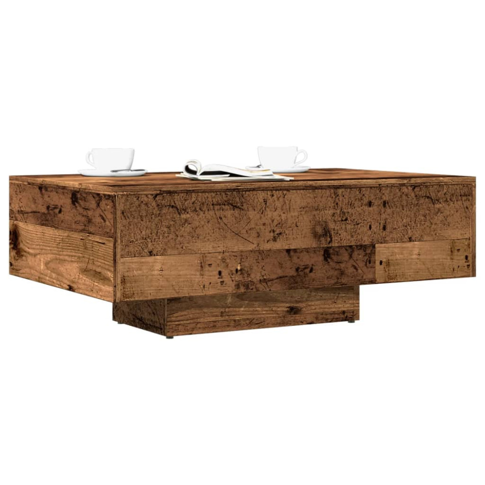 Produktbild för Soffbord åldrat trä 85x55x31 cm konstruerat trä