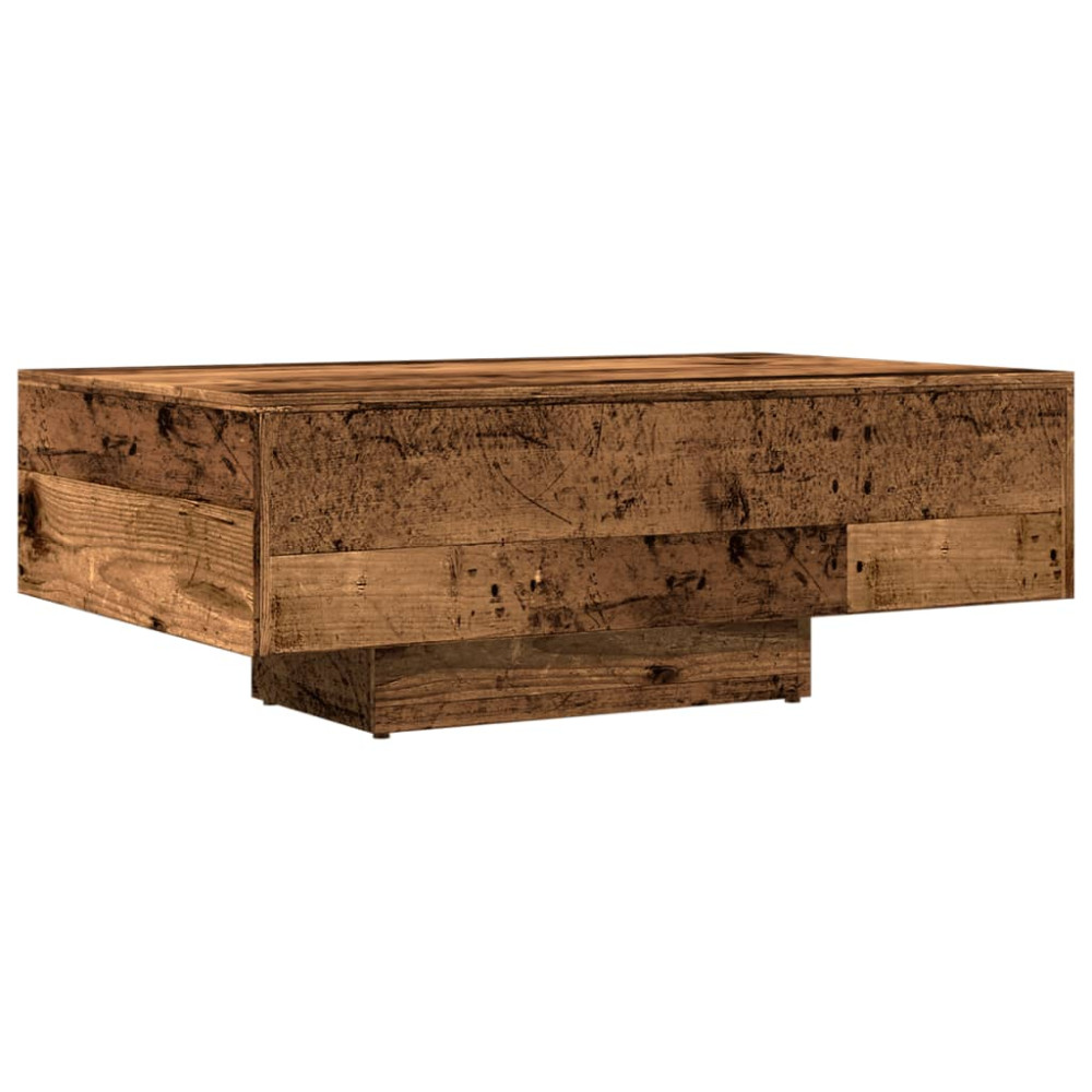 Produktbild för Soffbord åldrat trä 85x55x31 cm konstruerat trä