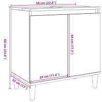 Produktbild för Tvättställsskåp betonggrå 58x33x60 cm konstruerat trä