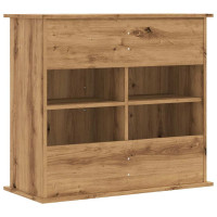 Produktbild för Akvariestativ hantverksmässig ek 81x36x73 cm konstruerat trä