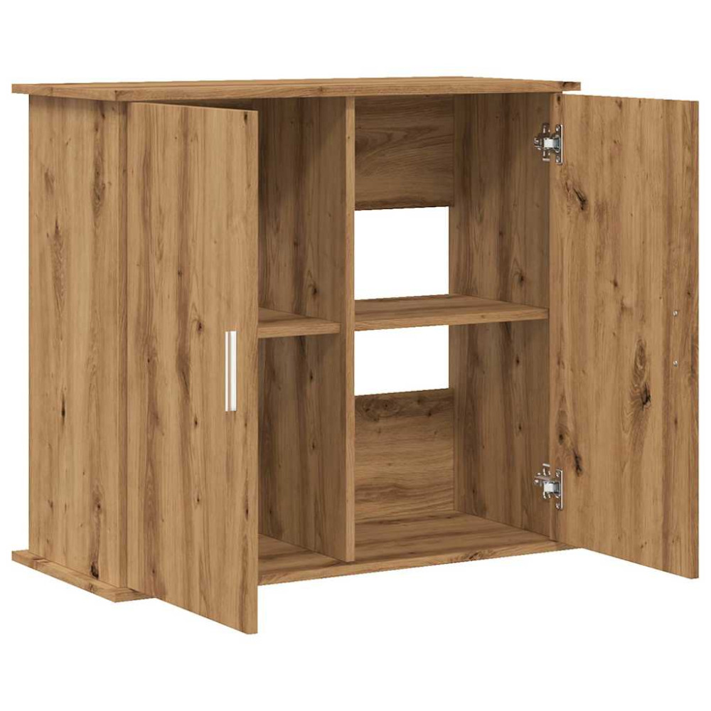 Produktbild för Akvariestativ hantverksmässig ek 81x36x73 cm konstruerat trä