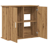 Produktbild för Akvariestativ hantverksmässig ek 81x36x73 cm konstruerat trä