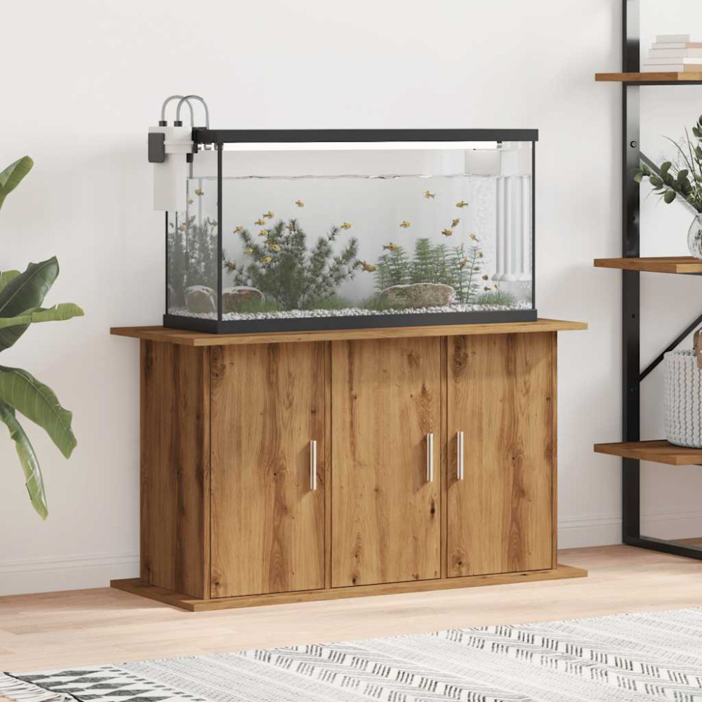 Produktbild för Akvariestativ hantverksmässig ek 101x41x58 cm konstruerat trä