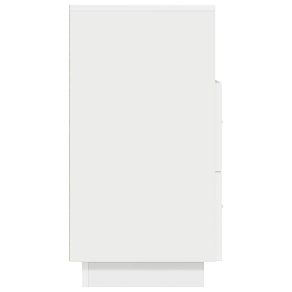 Produktbild för Sängbord 2 st med 2 lådor vit 36x36x68 cm