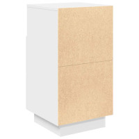 Produktbild för Sängbord 2 st med 2 lådor vit 36x36x68 cm