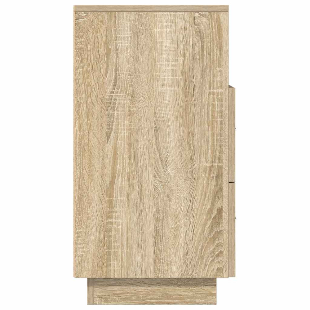 Produktbild för Sängbord med 2 lådor sonoma-ek 36x36x68 cm