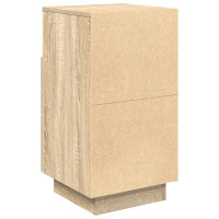 Produktbild för Sängbord med 2 lådor sonoma-ek 36x36x68 cm