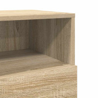 Produktbild för Sängbord 2 st med 2 lådor sonoma-ek 36x36x68 cm