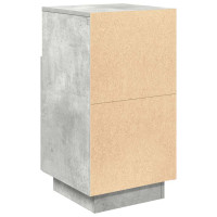 Produktbild för Sängbord 2 st med 2 lådor betonggrå 36x36x68 cm
