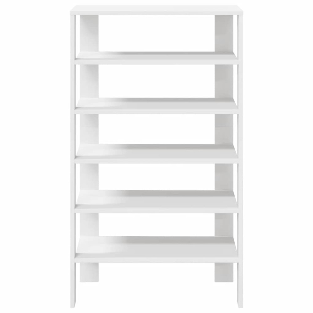 Produktbild för Skohylla vit 61x32x105 cm konstruerat trä