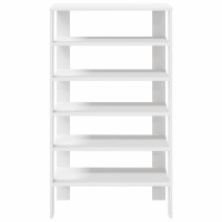 Produktbild för Skohylla vit 61x32x105 cm konstruerat trä