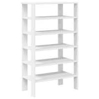 Produktbild för Skohylla vit 61x32x105 cm konstruerat trä