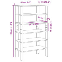 Produktbild för Skohylla vit 61x32x105 cm konstruerat trä