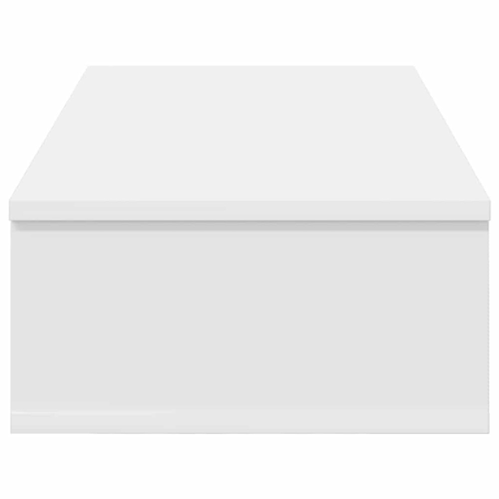 Produktbild för Vägghylla med lådor vit 80x34x17 cm konstruerat trä
