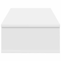 Produktbild för Vägghylla med lådor vit 80x34x17 cm konstruerat trä
