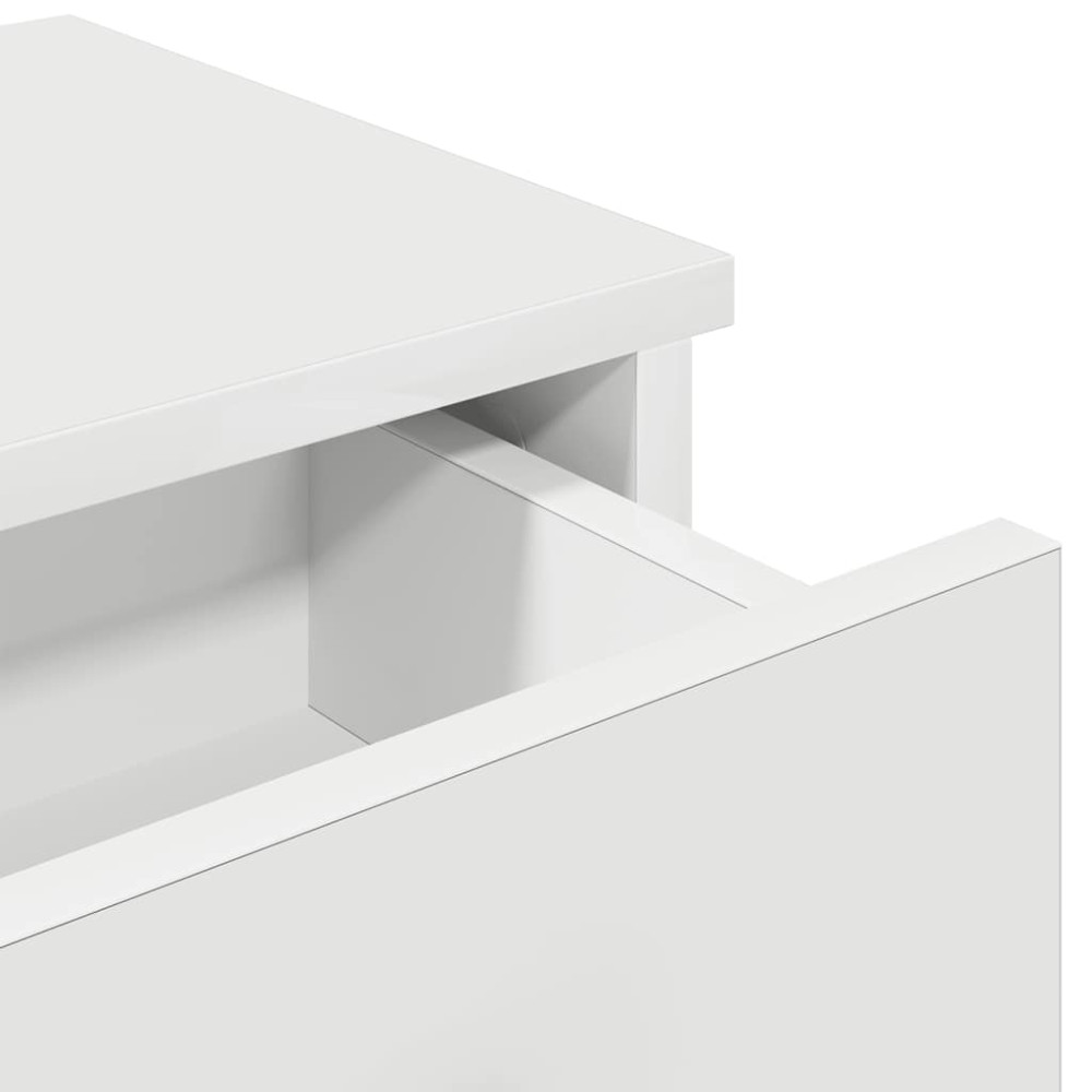 Produktbild för Vägghylla med lådor vit 80x34x17 cm konstruerat trä
