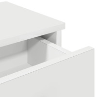 Produktbild för Vägghylla med lådor vit 80x34x17 cm konstruerat trä