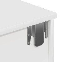 Produktbild för Vägghylla med lådor vit 80x34x17 cm konstruerat trä