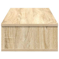 Produktbild för Vägghylla med lådor sonoma-ek 80x34x17 cm konstruerat trä