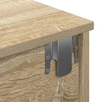 Produktbild för Vägghylla med lådor sonoma-ek 80x34x17 cm konstruerat trä