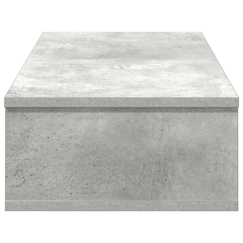 Produktbild för Vägghylla med lådor betonggrå 80x31x17 cm konstruerat trä