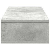 Produktbild för Vägghylla med lådor betonggrå 80x31x17 cm konstruerat trä