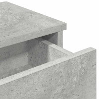Produktbild för Vägghylla med lådor betonggrå 80x31x17 cm konstruerat trä
