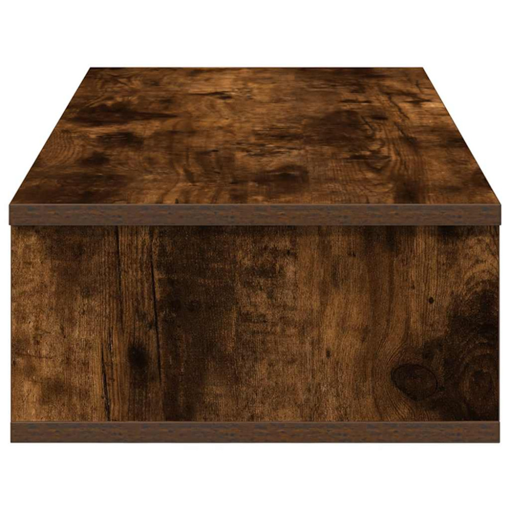 Produktbild för Vägghylla med lådor rökfärgad ek 80x31x17 cm konstruerat trä