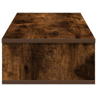 Produktbild för Vägghylla med lådor rökfärgad ek 80x31x17 cm konstruerat trä